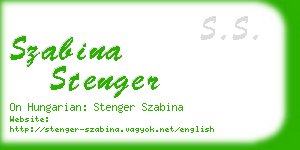 szabina stenger business card